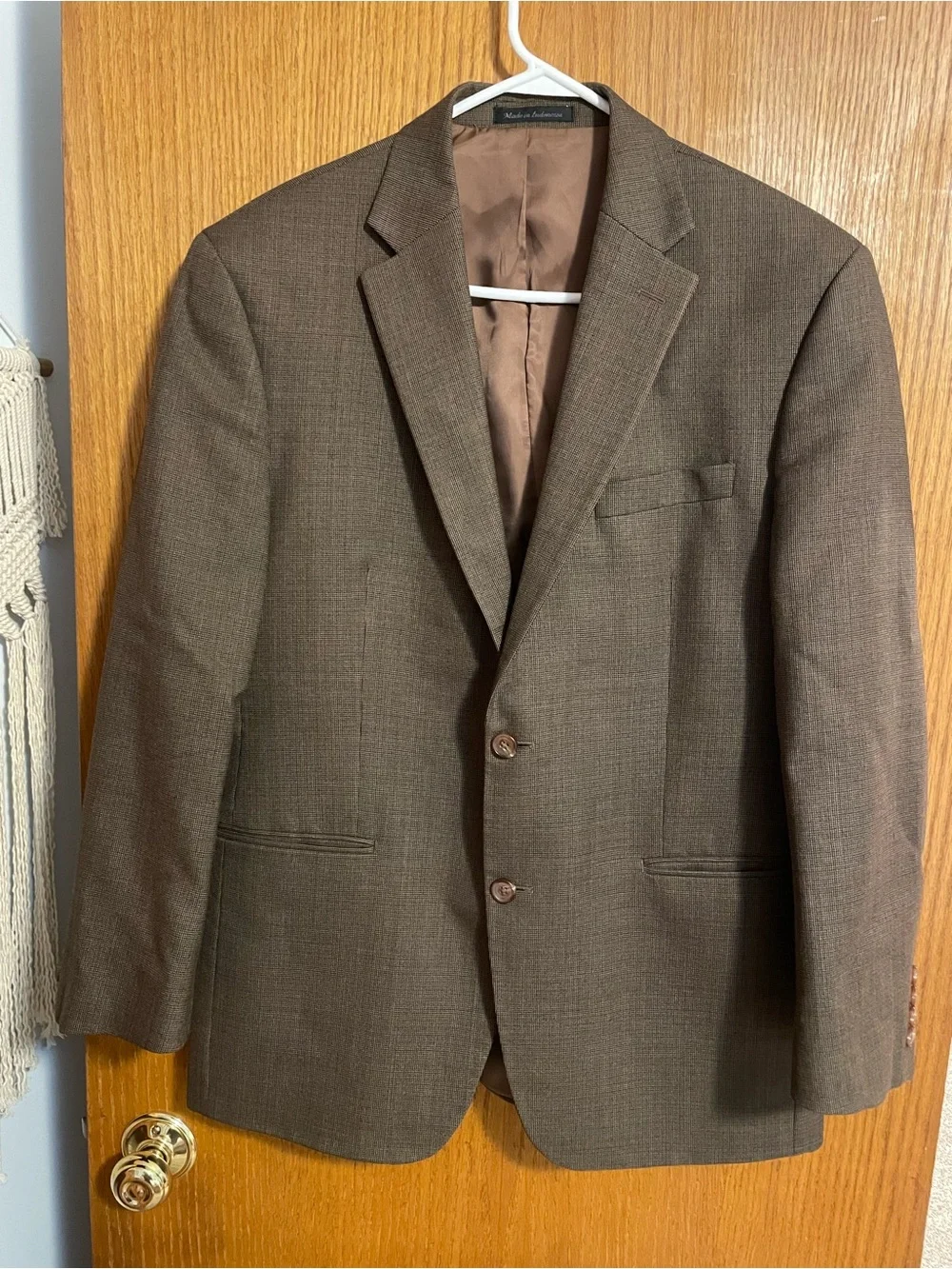 Ralph Lauren Blazer Mens 41R Brown Sport Coat 90's Macy’s Vintage